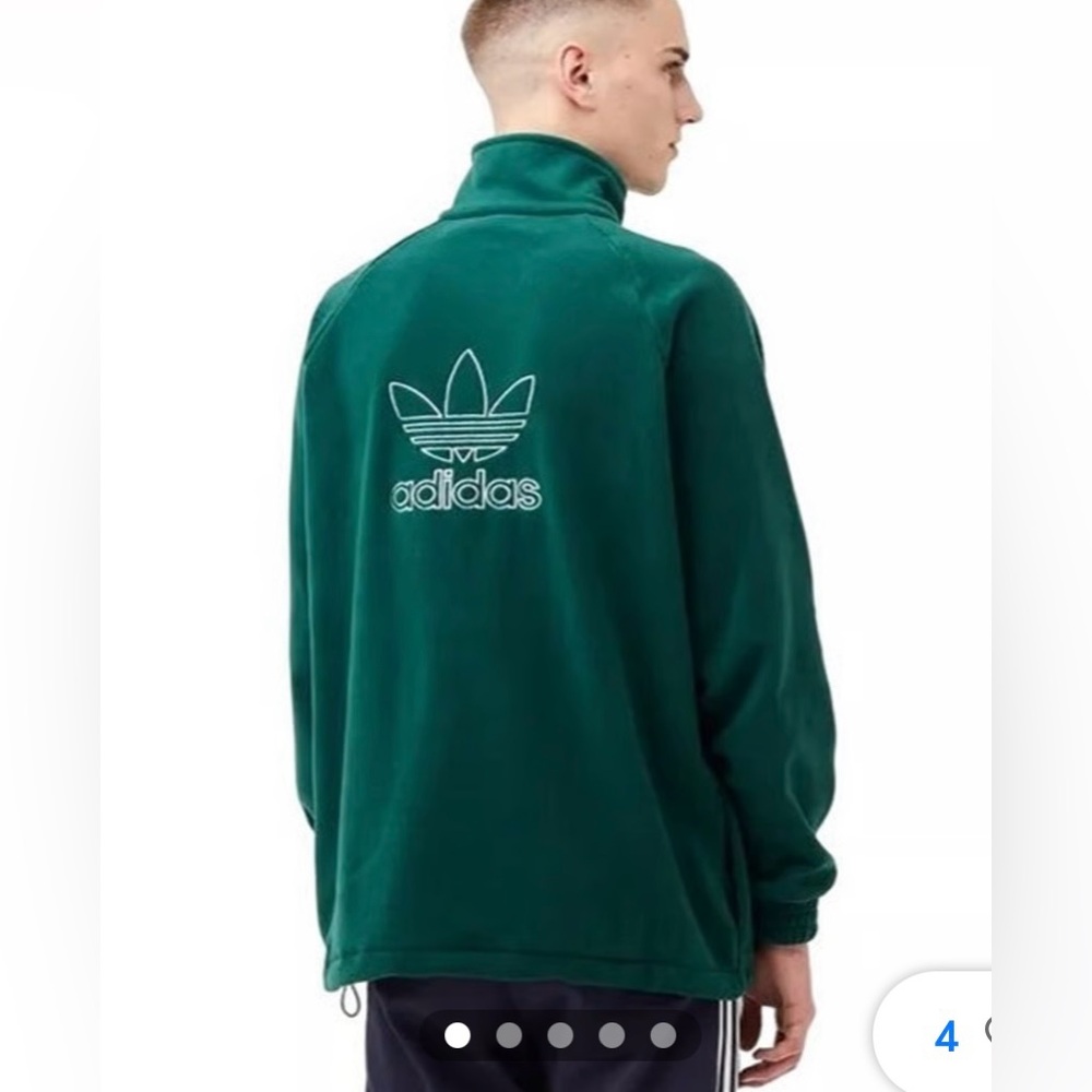 Adidas originals green quarter-zip fleece